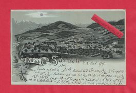 Gruss aus Sarnen (OW) Klausenpass (UR/GL) anno 1899