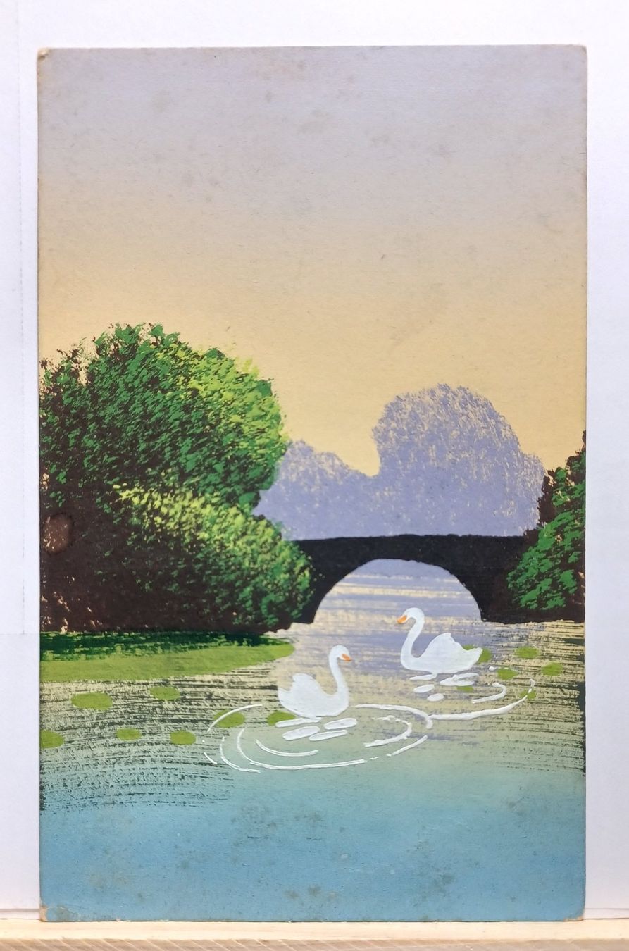Cartoline postali: Postkarte, Handgemalt, 1920 – Usato da Aarau Rohr venduto da mgvw