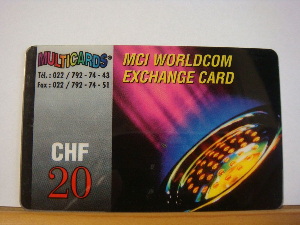 Carte Multicards 20 chf (Gebraucht) in sugiez für CHF 0.2 – mit ...