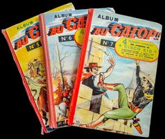 Au Galop! Ed. Rouff 1954 Cisco Kid Kit Carson Comics vintage