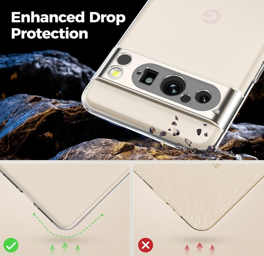 Cover & Protezioni schermo: Google Pixel 8 Pro Hülle Case transparent TPU dünn weich – Nuovo e nell'imballaggio originale da Rorschacherberg venduto da elektrofreak 4