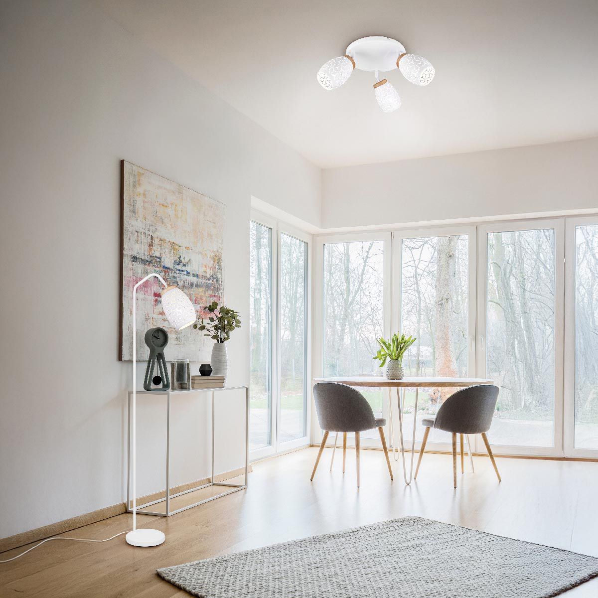Kronleuchter & Deckenlampen: Deckenleuchte, Weiss, Muster, 58 cm Ø – Neu (gemäss Beschreibung) aus Kreuzlingen von Smart-Light 1