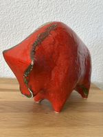 Vintage Keramik Stier/Bull Fat Lava Stil, Otto Keramik? 70er