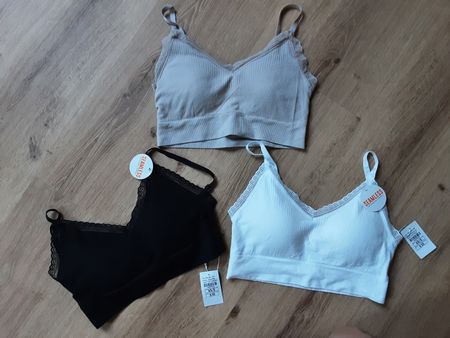Chicoree BH Top 3er Pack XS/S Seamless Schwarz Weiss Beige