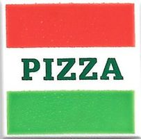 Lego Fliese mit *Pizza* Muster (3068pb1045)