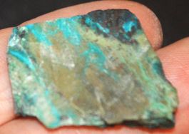 Mineralien L-9014 – Azurit Scheibe roh 36.75 Karat 1 Stück