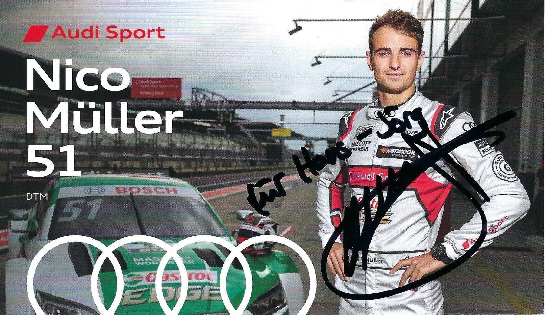 Autografi: Nico Müller, DTM 2020 – Usato da Aarburg venduto da Hktm