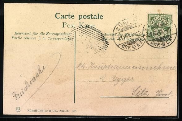 Cartoline postali: Zürich, Bahnhofstrasse, Mann mit Feuerw – Usato da Berlin venduto da bartko-reher 1