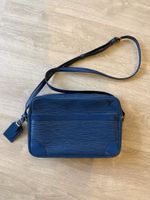 Sac bandoulière Trocadero Louis Vuitton bleu cuir Epi usagé
