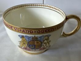 Paragon China Tasse, Krönung Georg VI, Vintage, Goldrand