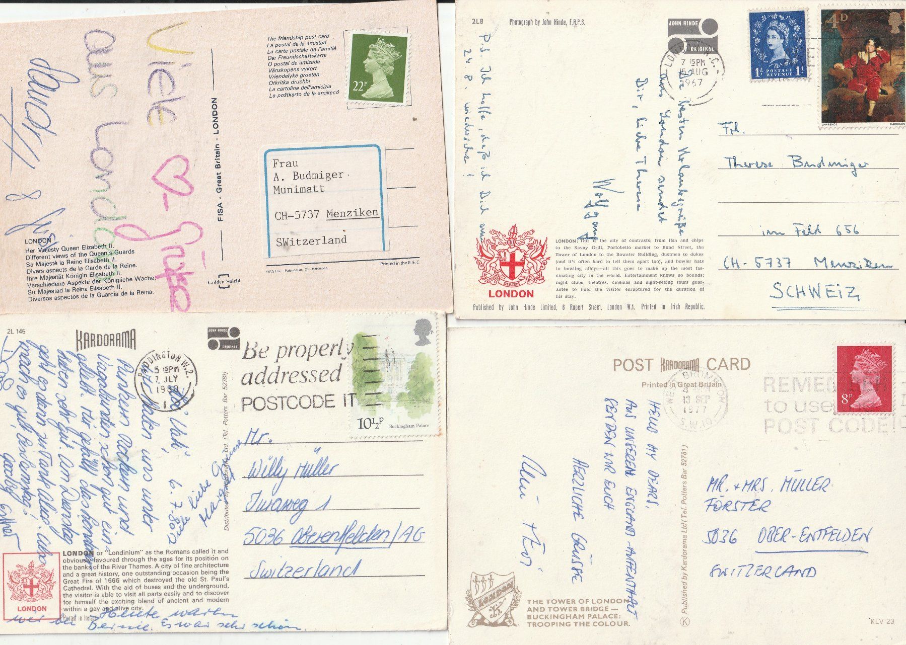 Cartoline postali: 24 Karten London – Usato da Lumbrein venduto da made02 3