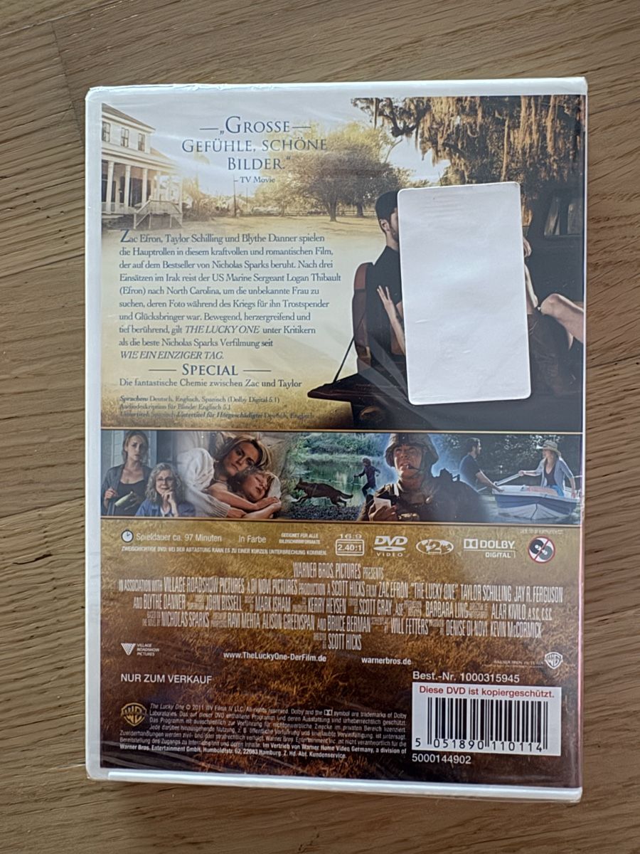 Tutti i DVDs: The Lucky One DVD – Nuovo e nell'imballaggio originale da Glattpark(Opfikon) venduto da laura_studer 1