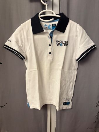 🌊 Polo TBS Race for Water blanc & bleu marine – Taille 36/S