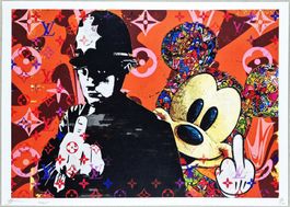 Death NYC Ltd Ed Pop Art Druck " Banksy , Hello People