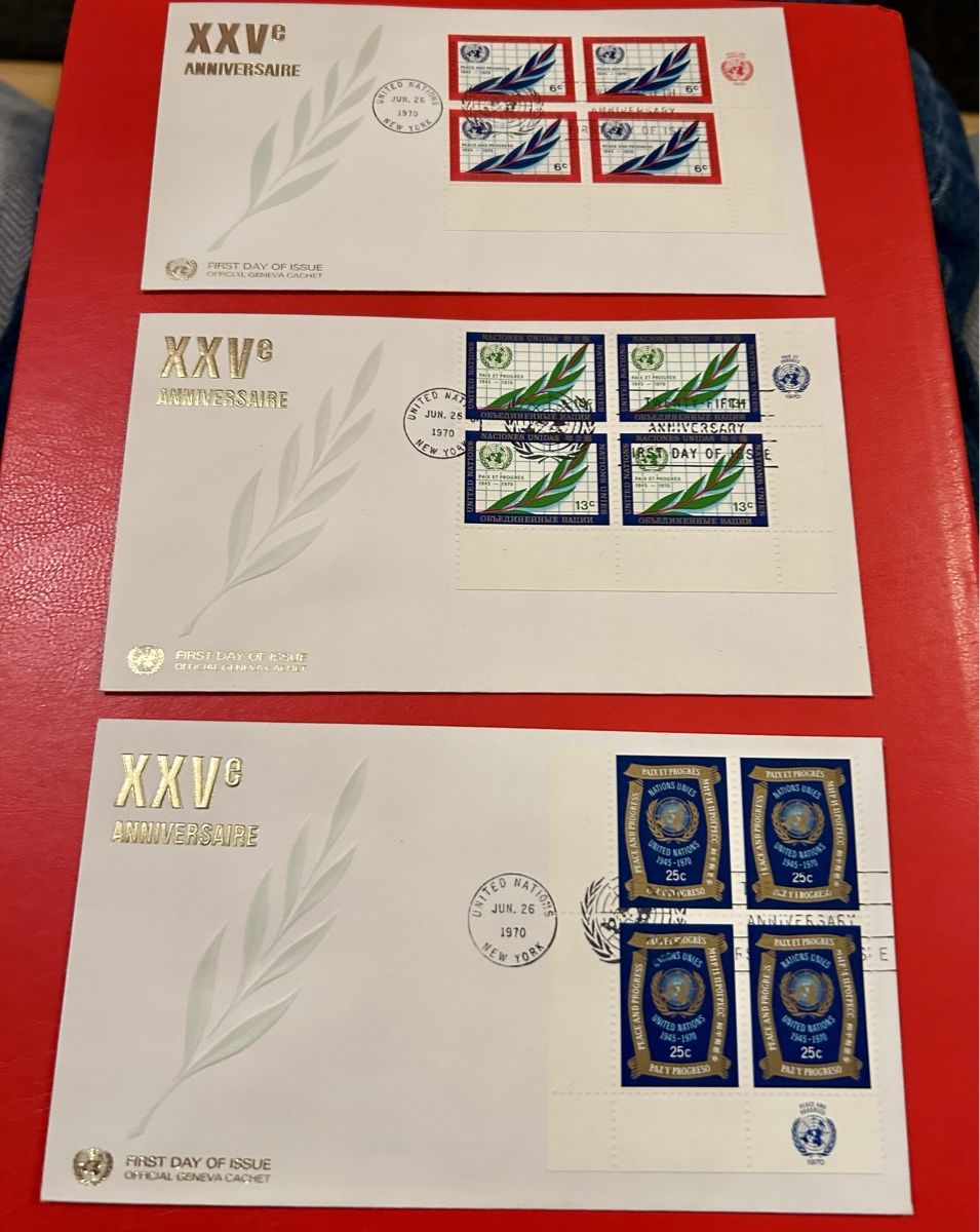 Tutti i francobolli: 5 FDC ONU – Usato da Petit-Lancy venduto da Pierre_le_voyageur 1