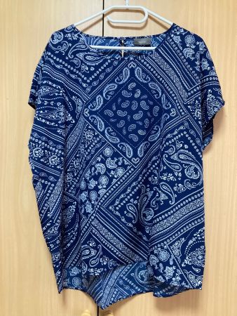 Luftig leichte Gemusterte Bluse Gr. XXL