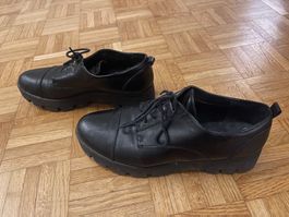 Schwarze Schnür Schuhe Gr. 41 - CATWALK