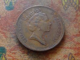 ROYAUME-UNI  2 Pence  1985