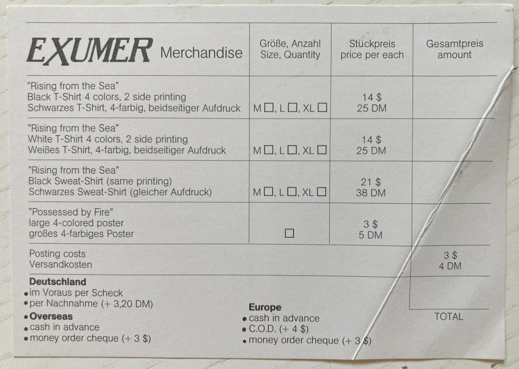 Schallplatten: EXUMER - RISING FROM THE SEA – Gebraucht aus Bottens von hotter-than-hell 4
