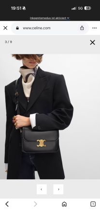 Celine Triomphe Bag - Zeitlose Eleganz, Schwarz, Neuwertig!