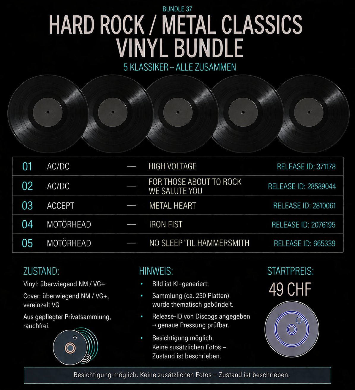 Dischi in vinile: Hard Rock / Metal Classics Vinyl Bundle – Usato da Zürich venduto da DonDDR