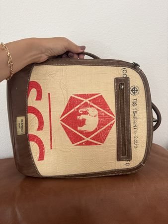 Rucksack Elephbo Zürich aus Zementsack braun gebraucht