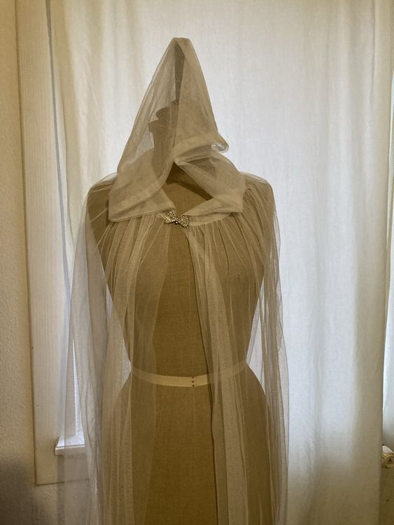 Damen Tüll Cape Mit Kapuze - Elfenmantel Für Hochzeit & Kostümpartys