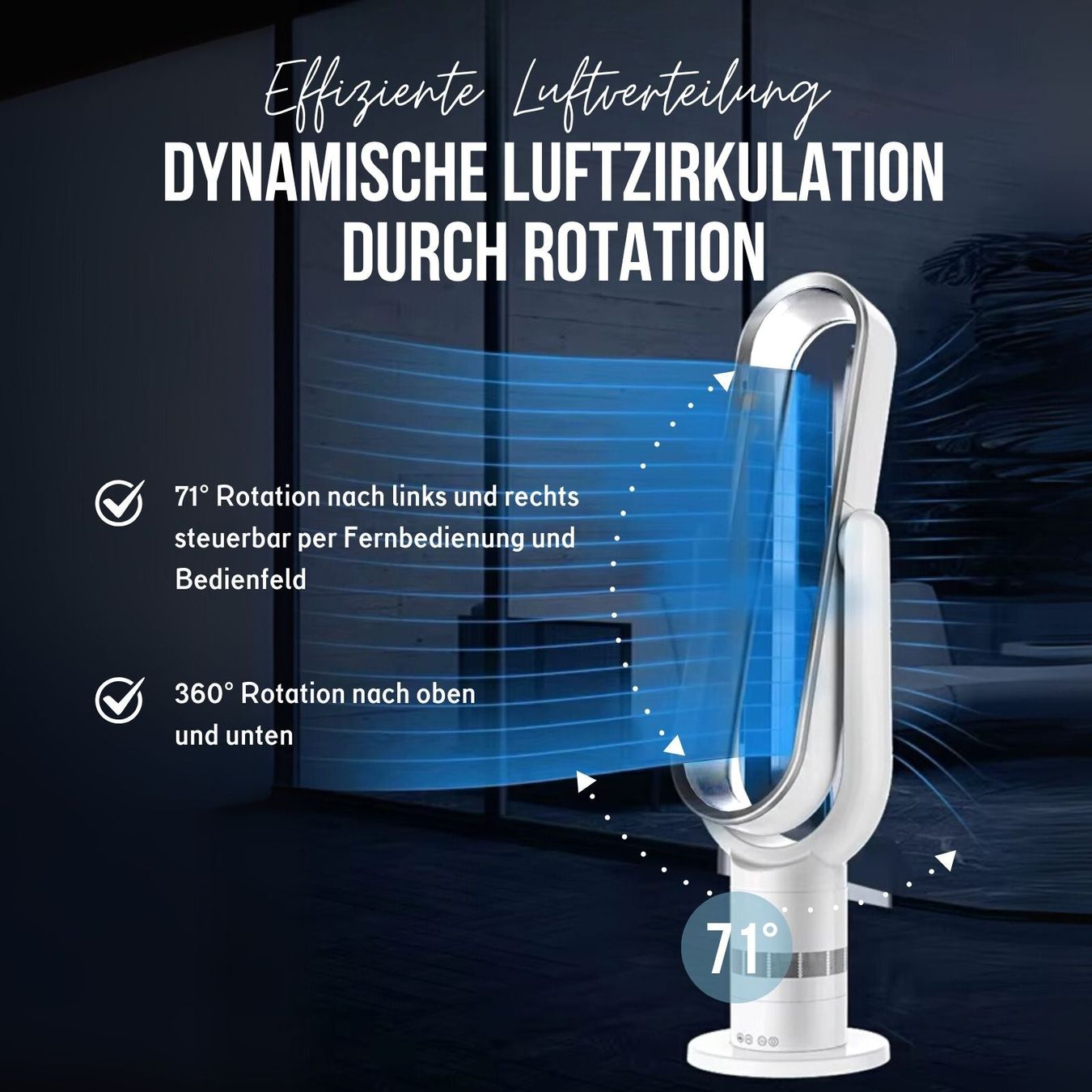 Ventilatori: Rotierender Turmventilator Standventilator Säulenventilator – Usato da Schneisingen venduto da puppenmaedchen 2