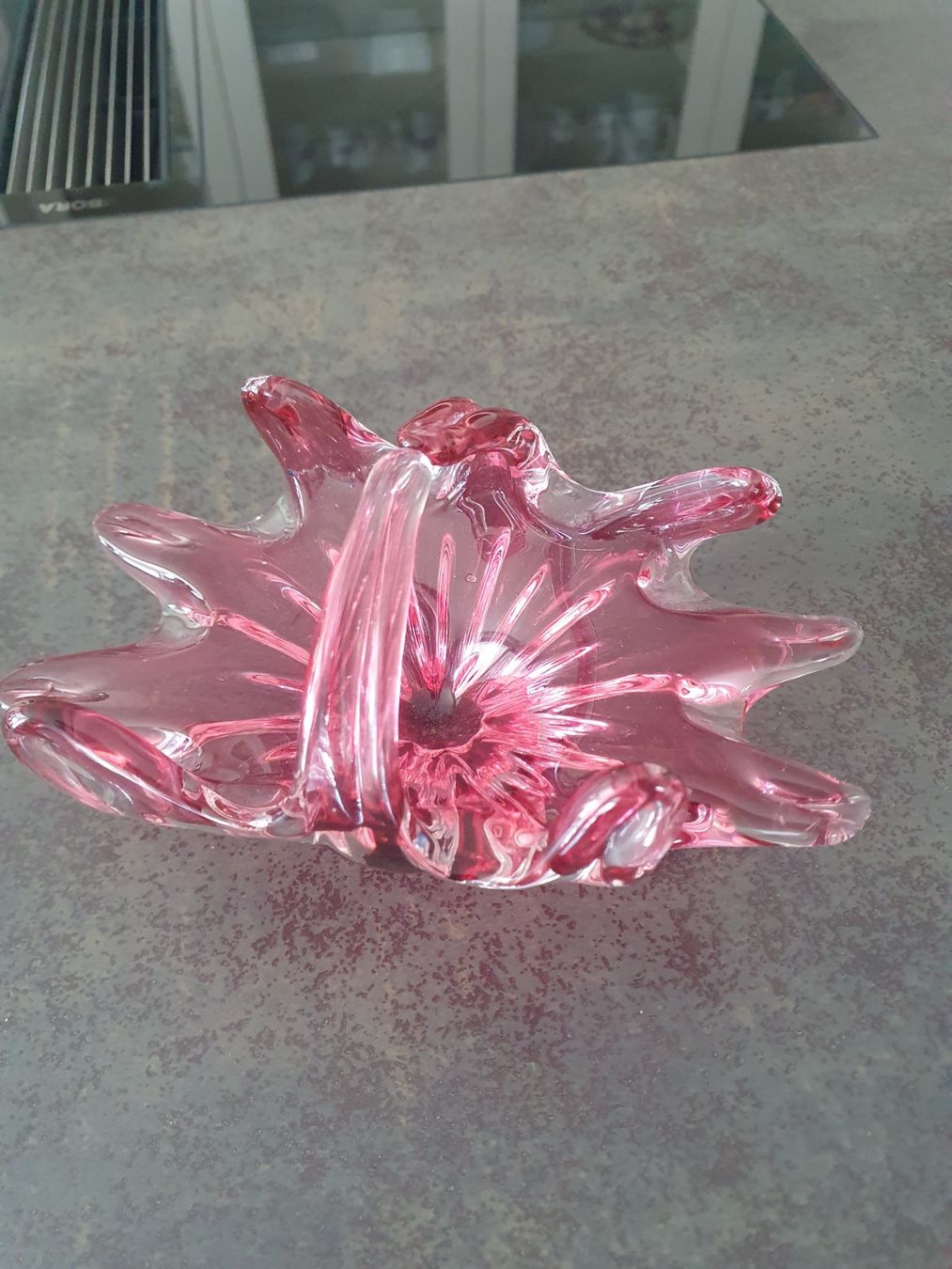 Tutte le decorazioni: Glaskorb rosa Sternform mit Henkel Dekoration – Usato da Reinach venduto da 3Guggerli