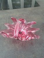 Glaskorb rosa Sternform mit Henkel Dekoration