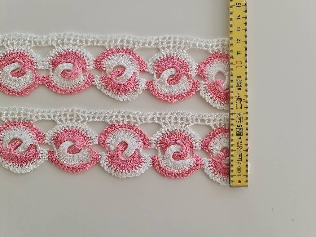 Tessuti: Spitzenbordüre rosa/weiss – Usato da Allschwil venduto da 86d_fmd5 1
