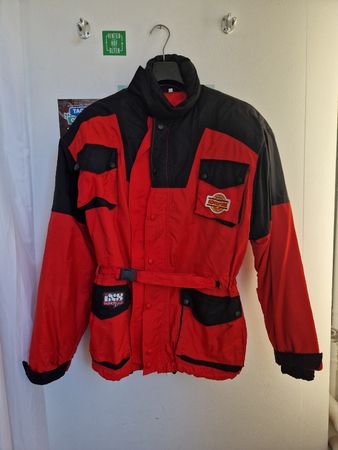 Vintage IXS Motorradjacke rot/schwarz Grösse M