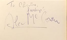 Alec McCowen 1925-2017 Autogramm signiert Karte 8x13cm