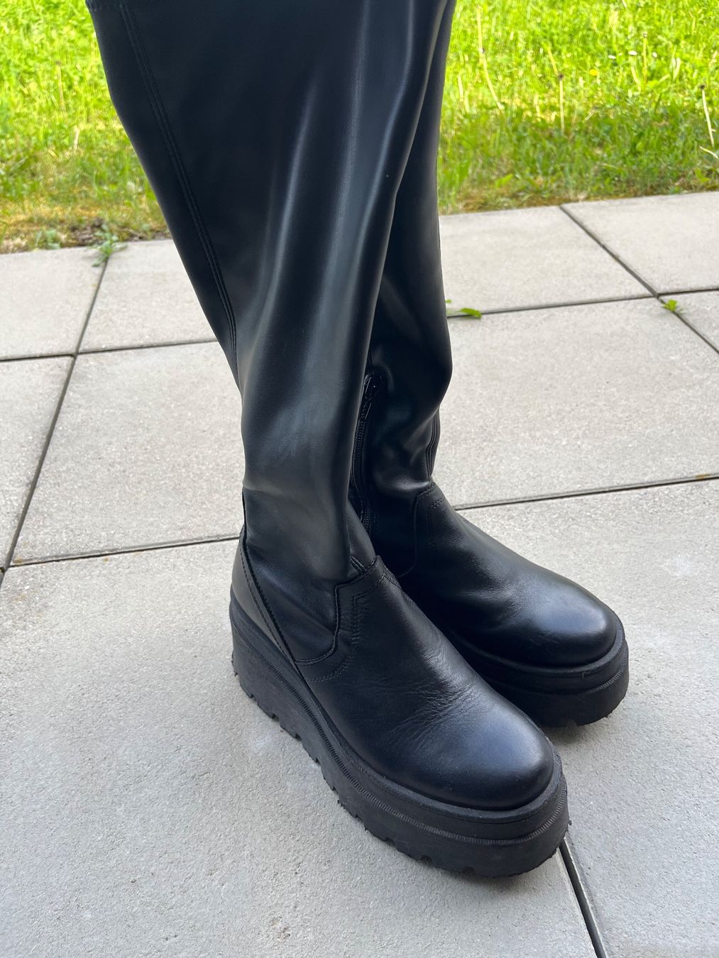 Buffalo Scarpe da donna: Buffalo Plateau Stiefel Schwarz Gr. 37 Leder – Usato da Neuenkirch venduto da the_7pdb 3