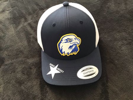 Cap Yupoong Hawks Hockey Snapback blau weiss neu