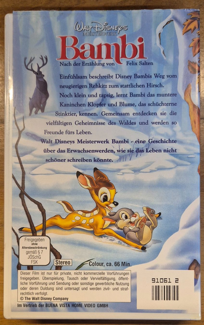 Tutti i VHS: VHS-Videokassette Walt Disneys "Bambi" – Usato da Spreitenbach venduto da Weha9 1