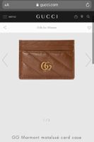 Gucci GG Marmont Card Case - Brown Leather, New, Fullset