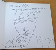 Signierte Max von Moos Zeichnung - Kunstbuch Thali