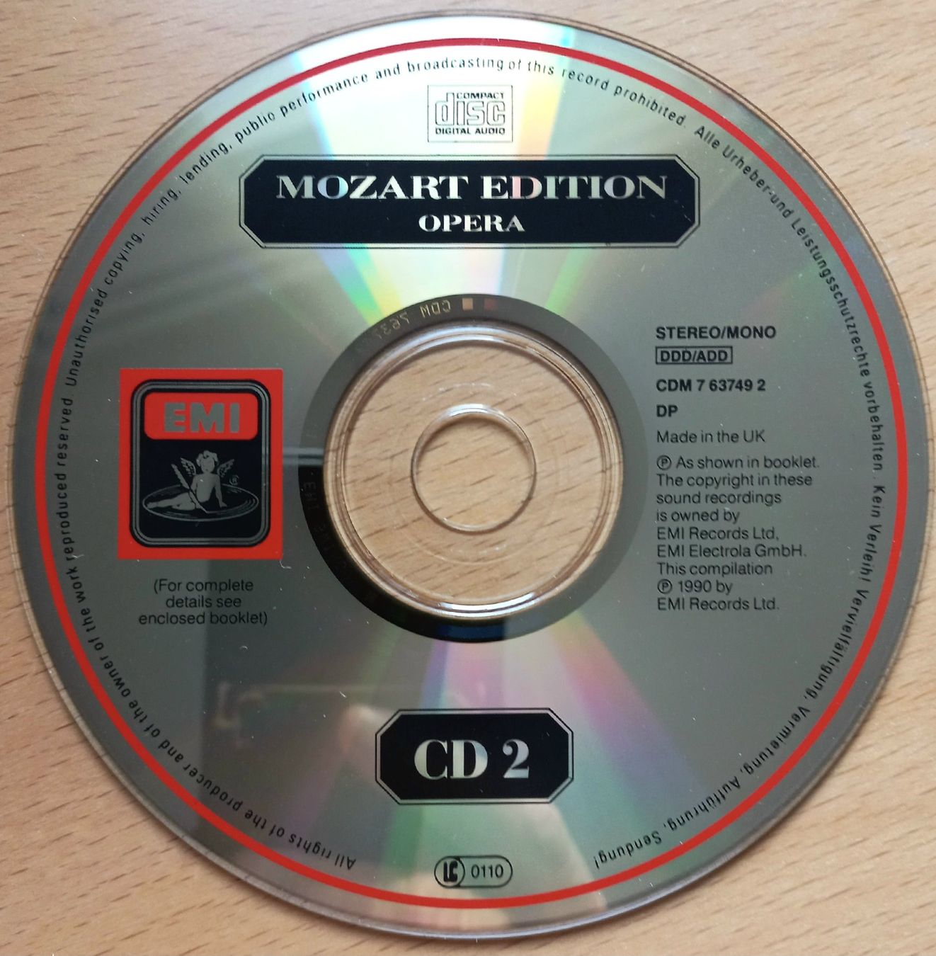 CDs: 2 CD - Mozart - Opern, grosser Querschnitt – Gebraucht aus Niederuzwil von lubimaja 2