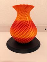 Dekorative Vase 3D-Druck orange rot neu