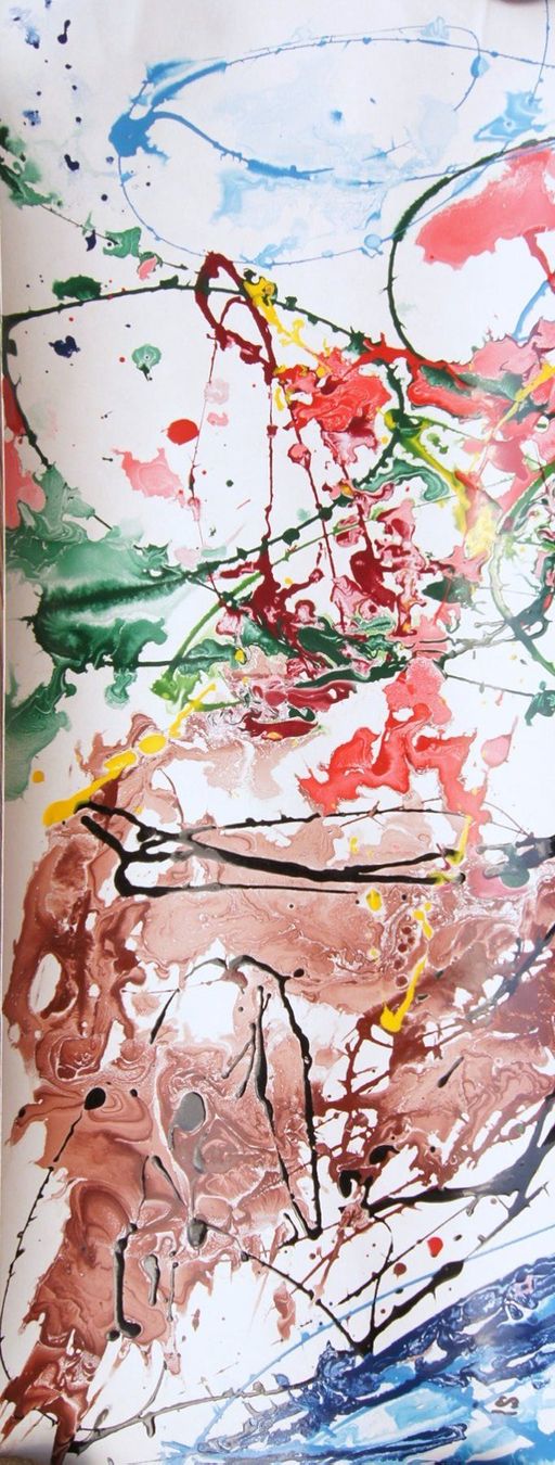 Dipinti: Informel Gemälde auf Papier: Colors – Usato da Fribourg venduto da erw_68dx