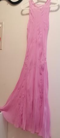 Elegant Pink Viscose Summer Dress, New, Size 40, Gorgeous!