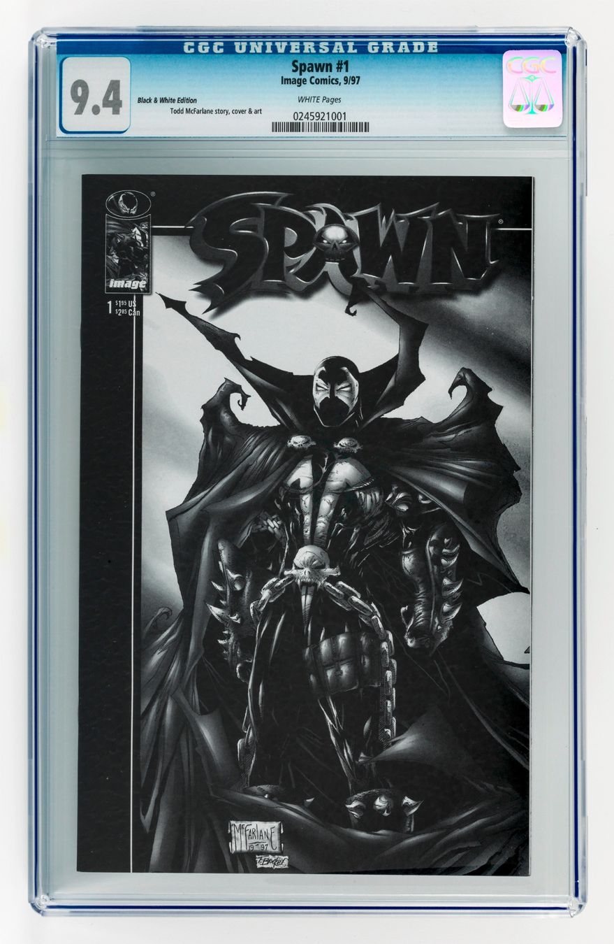 Fumetti: SPAWN #1 - BLACK & WHITE - CGC 9.4 - SELTEN – Nuovo (secondo la descrizione) da St. Gallen venduto da kobayashi-maru