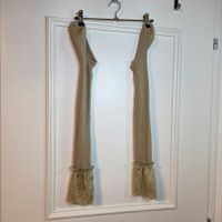Vintage Strümpfe Beige mit Spitze Gr. M romantisch