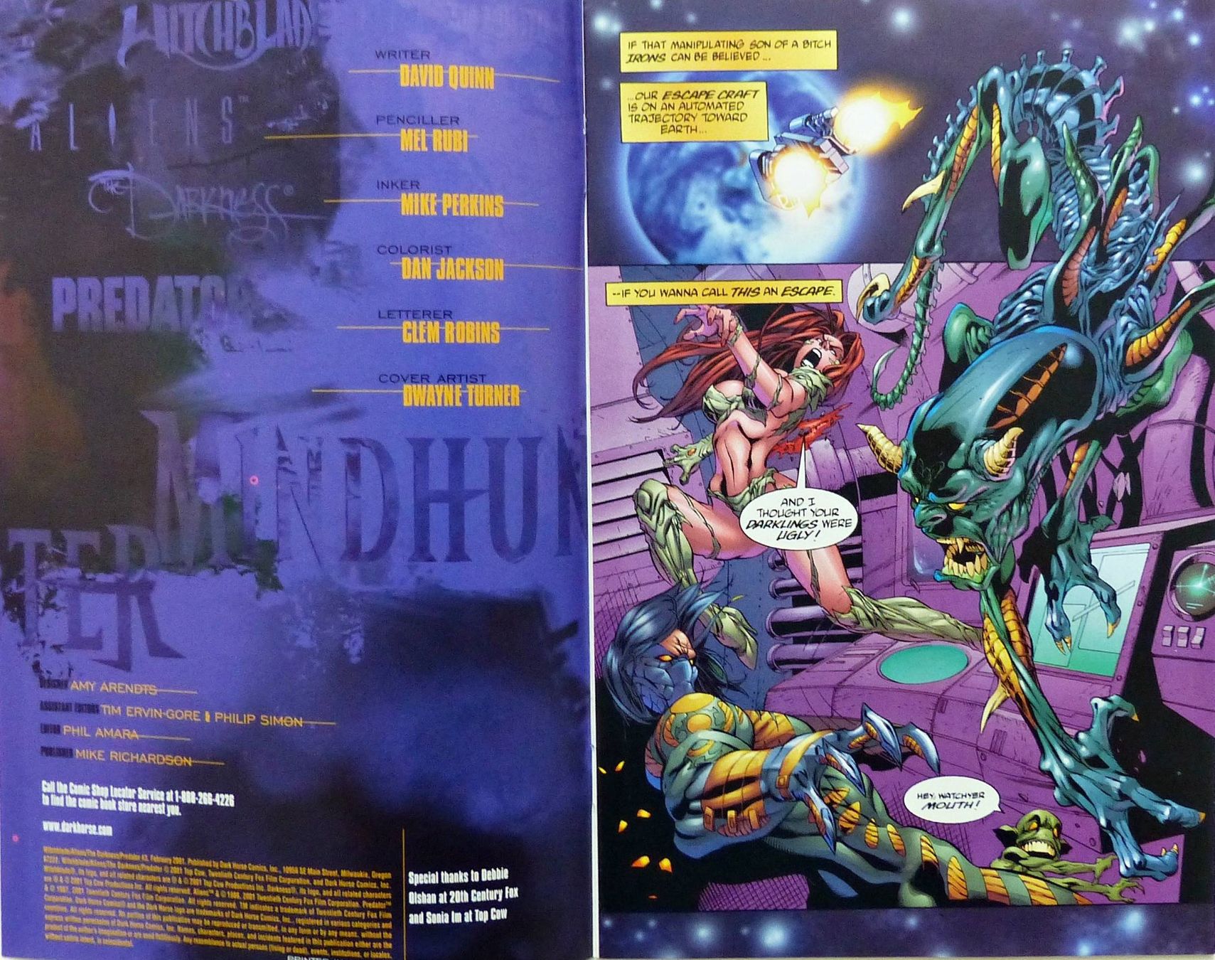 Fumetti: PREDATOR & ALIEN IN MINDHUNTER 1-3 COMPLETE STORY DH 2000 – Usato da Lugano venduto da YouWantUS 6