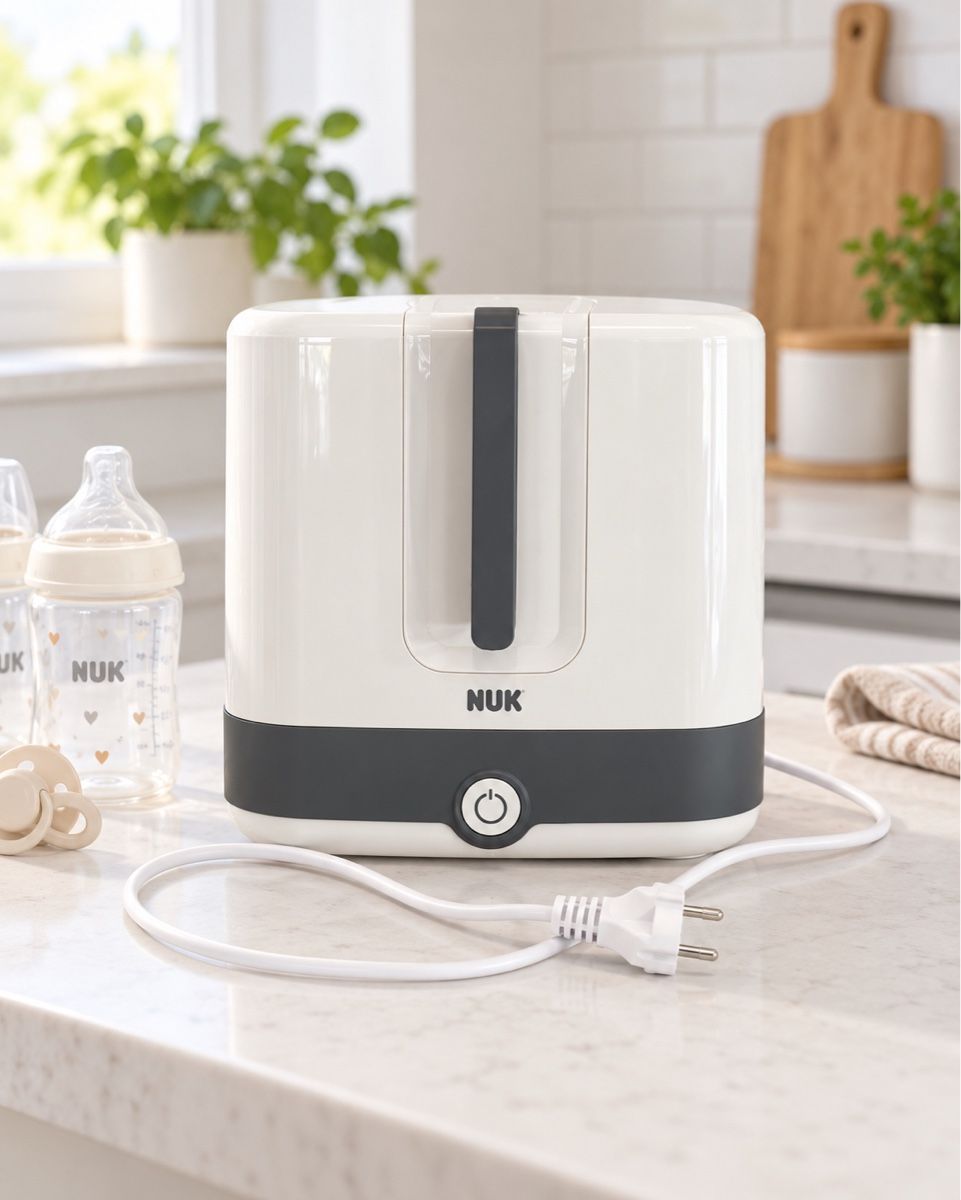 Pasti del neonato: NUK Dampfsterilisator weiss grau  – Usato da Kriens venduto da Dante07