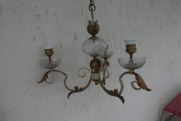 lustre en fer forger ancien