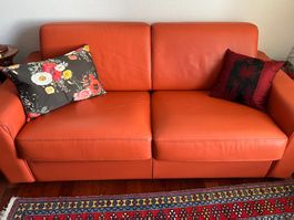 Bettsofa echt Leder wenig gebraucht
