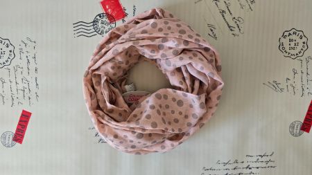 Leichter Loop-Schal Altrosa 🧣 Polka Dots