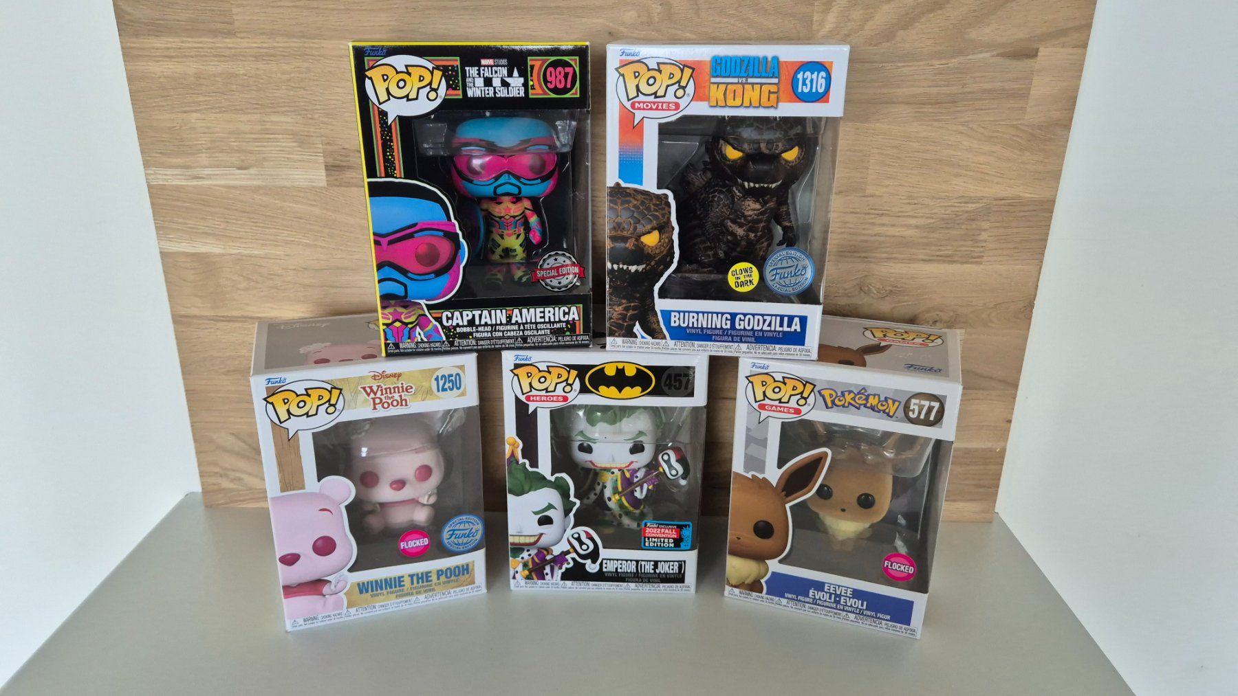 Funko Figuren: Funko Pop Winnie, Batman, Pokemon, Godzilla, etc. Neu Set #3 – Neu und originalverpackt aus Bassersdorf von retrolab